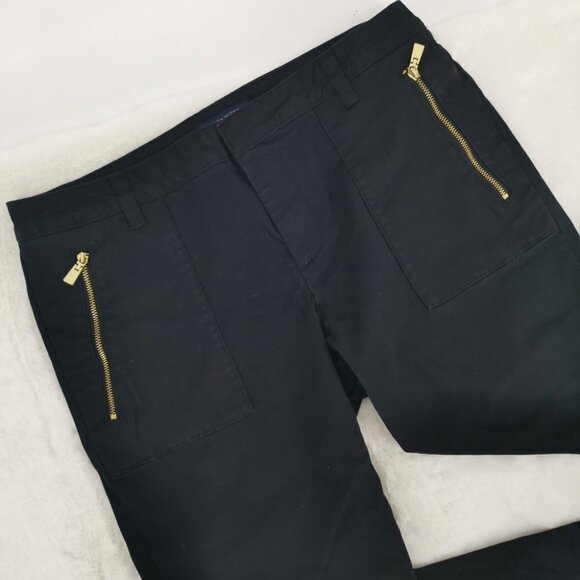 Tommy Hilfiger Women's 6 Mid Cotton Zipper Pants - Picture 2 of 10